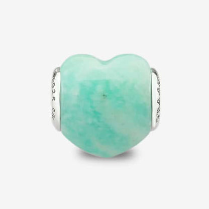 Amazonite Heart Charm