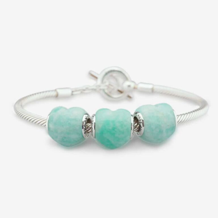 Amazonite Heart Charm