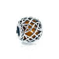 Aurora Charm Irish Celtic Eternity Amber Bead silver; orange sterling-silver; glass Bead by The Alternative Bead. Your official Aurora Charm Retailer from Germany
