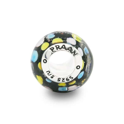 Praan Black Polka dot silver sterling-silver Bead by The Alternative Bead. Your official Praan Retailer from Germany