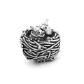 Black Raven Beads Winter Robin Nest silver sterling-silver Charm by The Alternative Bead. Your official Black Raven Beads Retailer from Germany