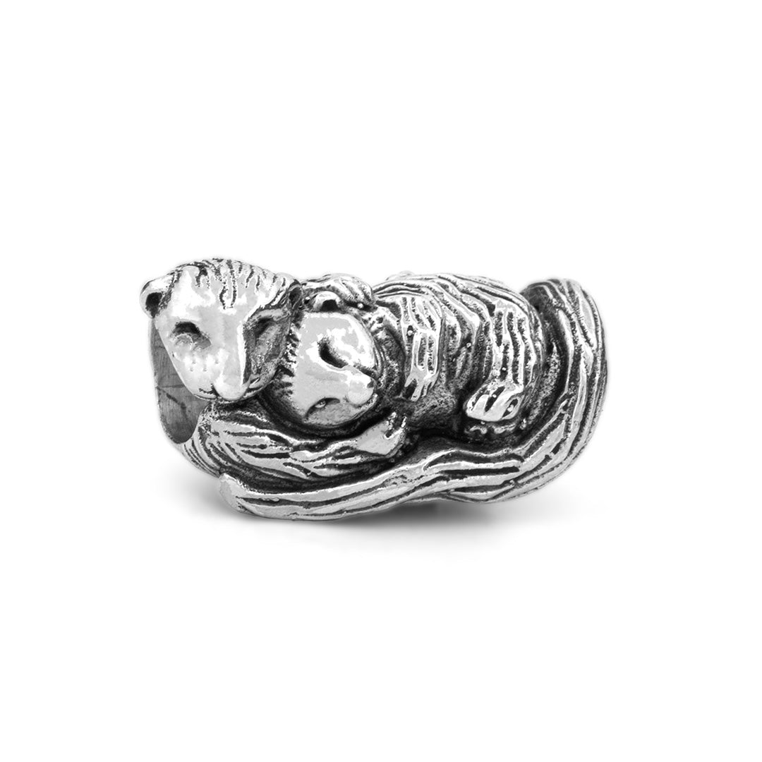 Black Raven Beads Otter Love silver sterling-silver Charm by The Alternative Bead. Your official Black Raven Beads Retailer from Germany