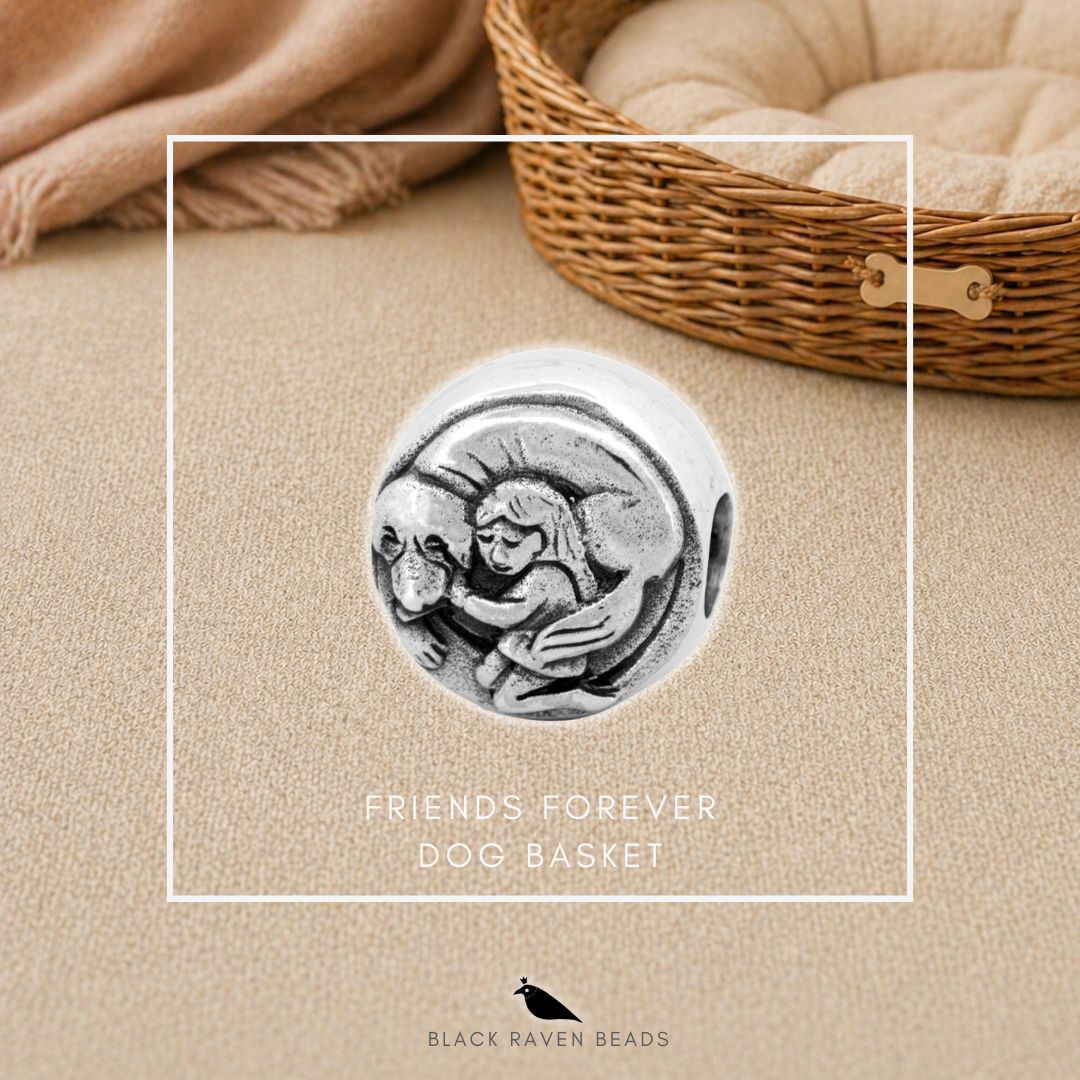 Black Raven Beads Friends Forever - Dog Basket silver sterling-silver Bead by The Alternative Bead. Your official Black Raven Beads Retailer from Germany