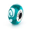 Black Raven Beads Sea Waves blue and green and white glass Charm by The Alternative Bead. Your official Black Raven Beads Retailer from Germany