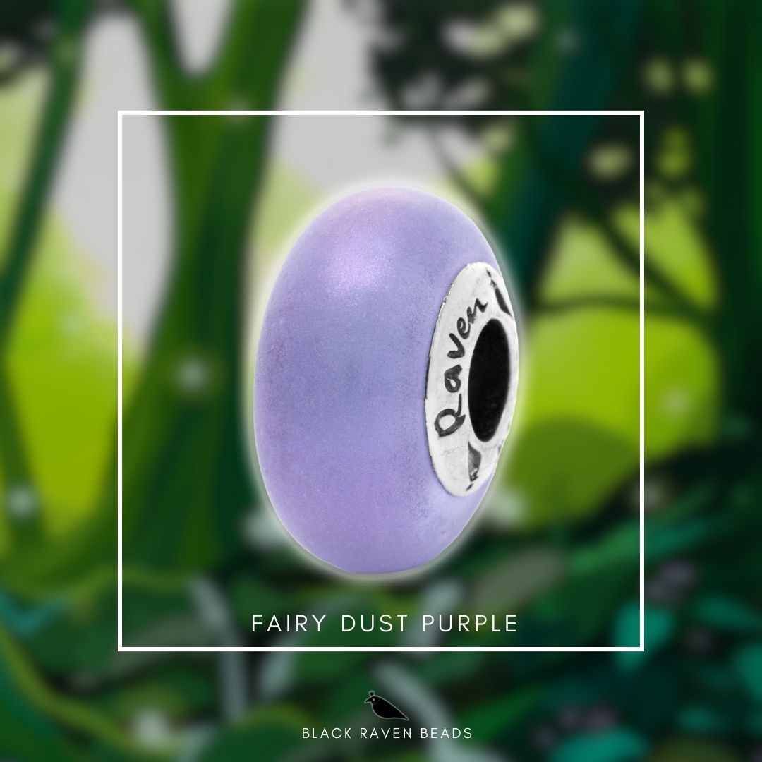 Black Raven Beads Fairy Dust Purple purple glass Charm by The Alternative Bead. Your official Black Raven Beads Retailer from Germany