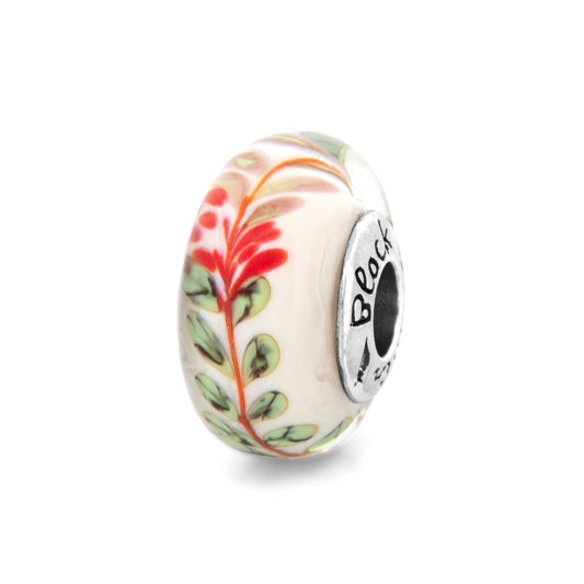 Black Raven Beads Sage Glass white; red; green glass Bead by The Alternative Bead. Your official Black Raven Beads Retailer from Germany