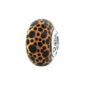 Black Raven Beads Leopard Glass orange and brown and animal glass Bead by The Alternative Bead. Your official Black Raven Beads Retailer from Germany