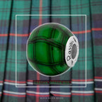 Black Raven Beads Tartan Green Big LA green glass Bead by The Alternative Bead. Your official Black Raven Beads Retailer from Germany