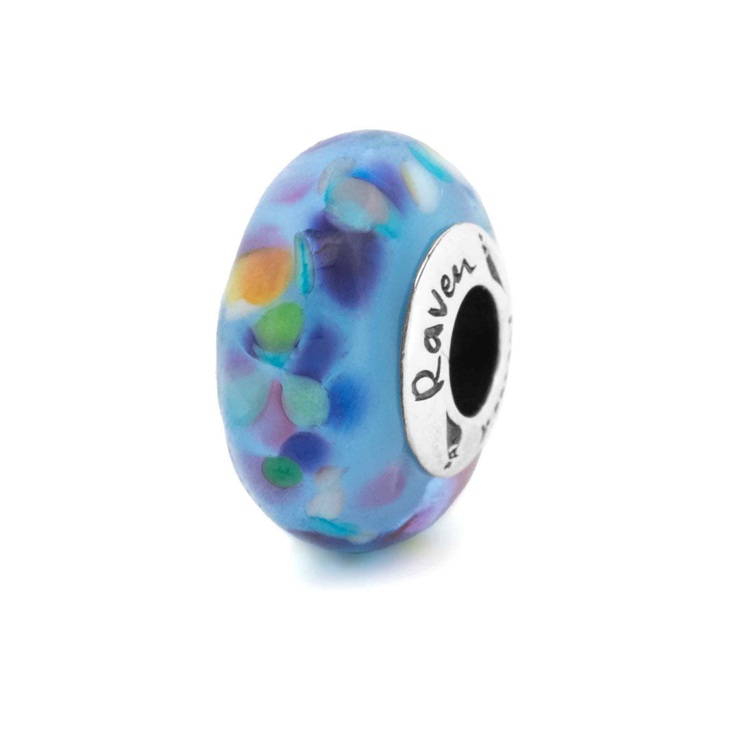 Black Raven Beads Monet Les Nymphéas (Water Lily) blue and multicolor glass Charm by The Alternative Bead. Your official Black Raven Beads Retailer from Germany