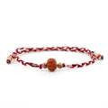 Black Raven Beads Tridatu Bracelet with Rudraksha Seed red fabric Bracelet by The Alternative Bead. Your official Black Raven Beads Retailer from Germany