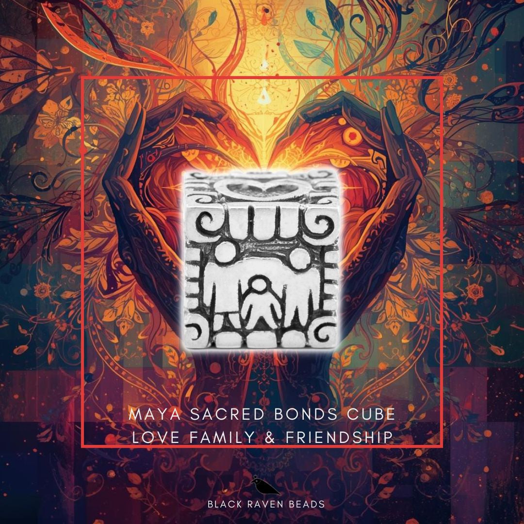 Black Raven Beads Maya Sacred Bonds Cube (Love · Friendship · Family) silver sterling-silver Bead by The Alternative Bead. Your official Black Raven Beads Retailer from Germany