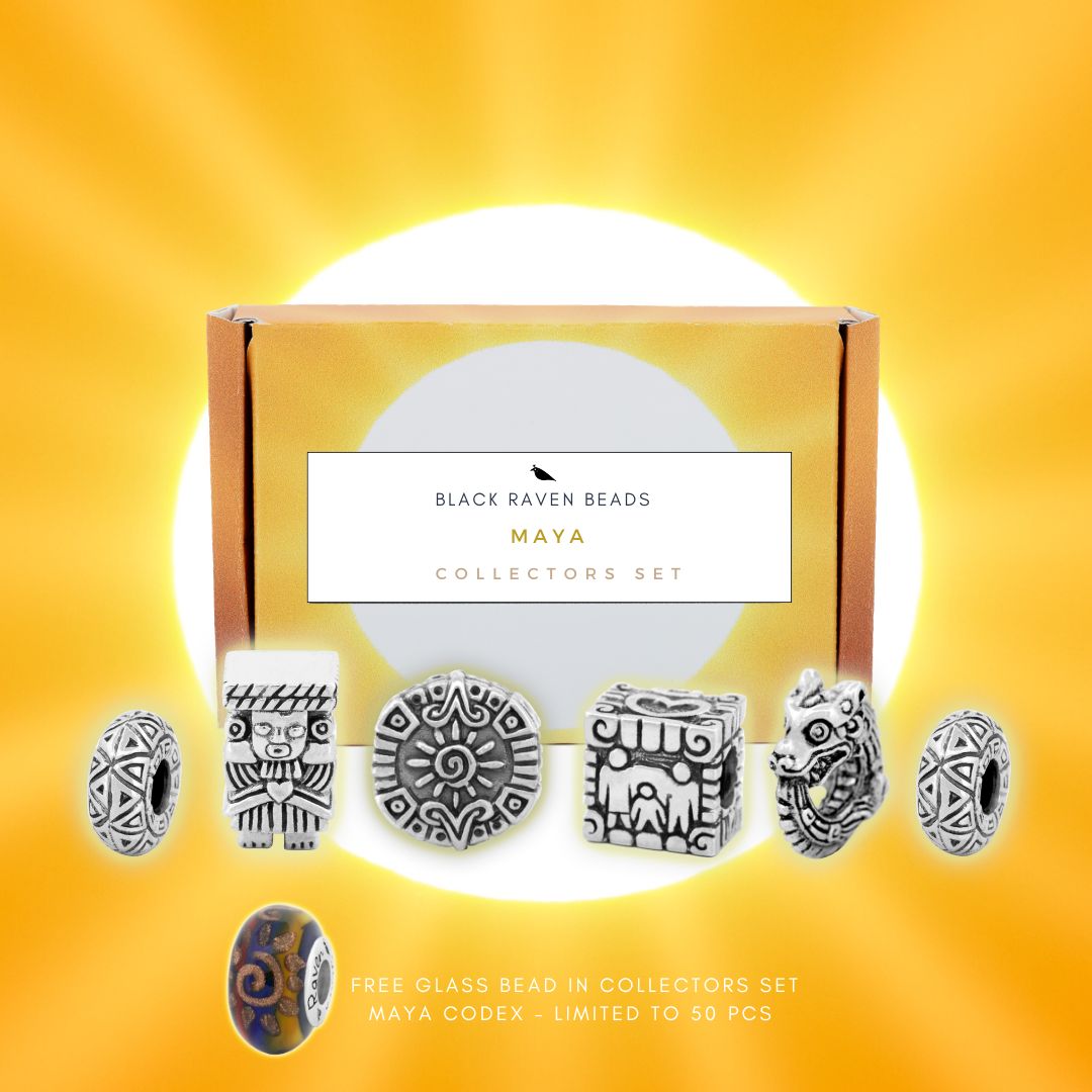 Black Raven Beads Maya Collectors Set silver; orange; yellow; brown sterling-silver; glass Collectors Set by The Alternative Bead. Your official Black Raven Beads Retailer from Germany