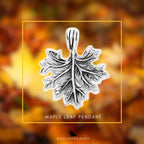 Black Raven Beads Maple Leaf Pendant silver sterling-silver Dangle by The Alternative Bead. Your official Black Raven Beads Retailer from Germany