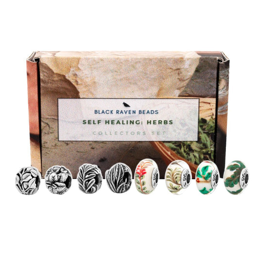 Black Raven Beads Self Healing: Herbs Collectors Set silver; multicolor sterling-silver; glass Collectors Set by The Alternative Bead. Your official Black Raven Beads Retailer from Germany