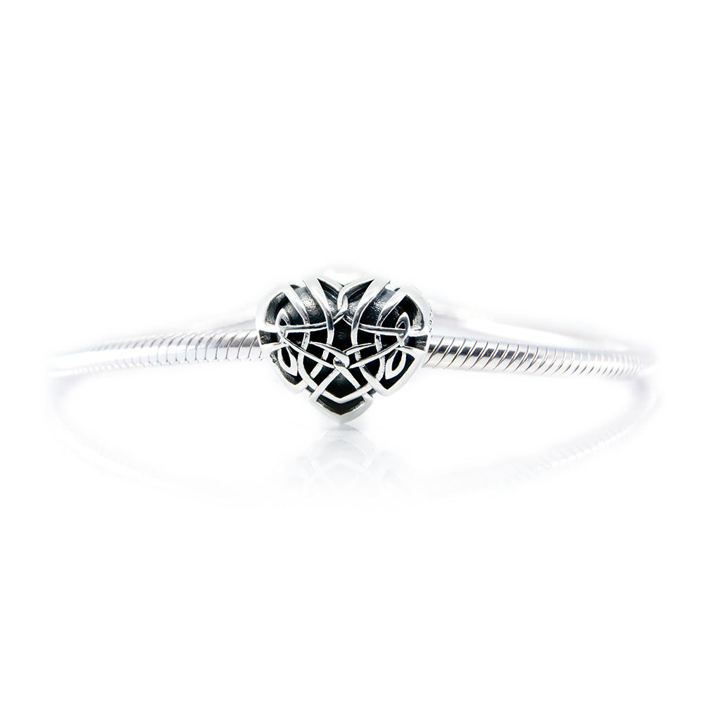 The Alternative Bead: Aurora Charm - Irish Celtic Heart Sterling Silver Charm Picture 2