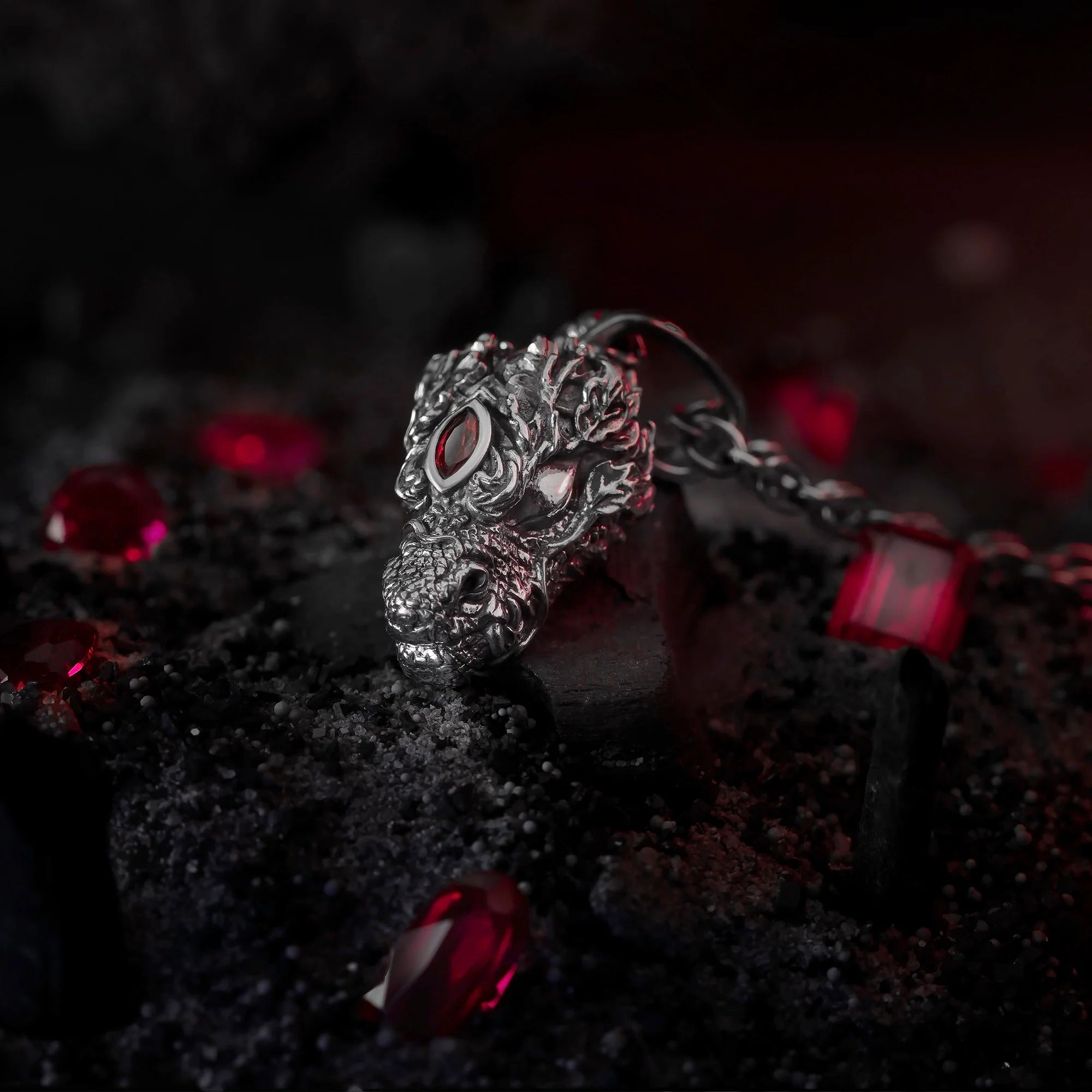 Elfbeads Crystalwood Dragon silver sterling-silver Medallion by The Alternative Bead. Your official Elfbeads Retailer from Germany