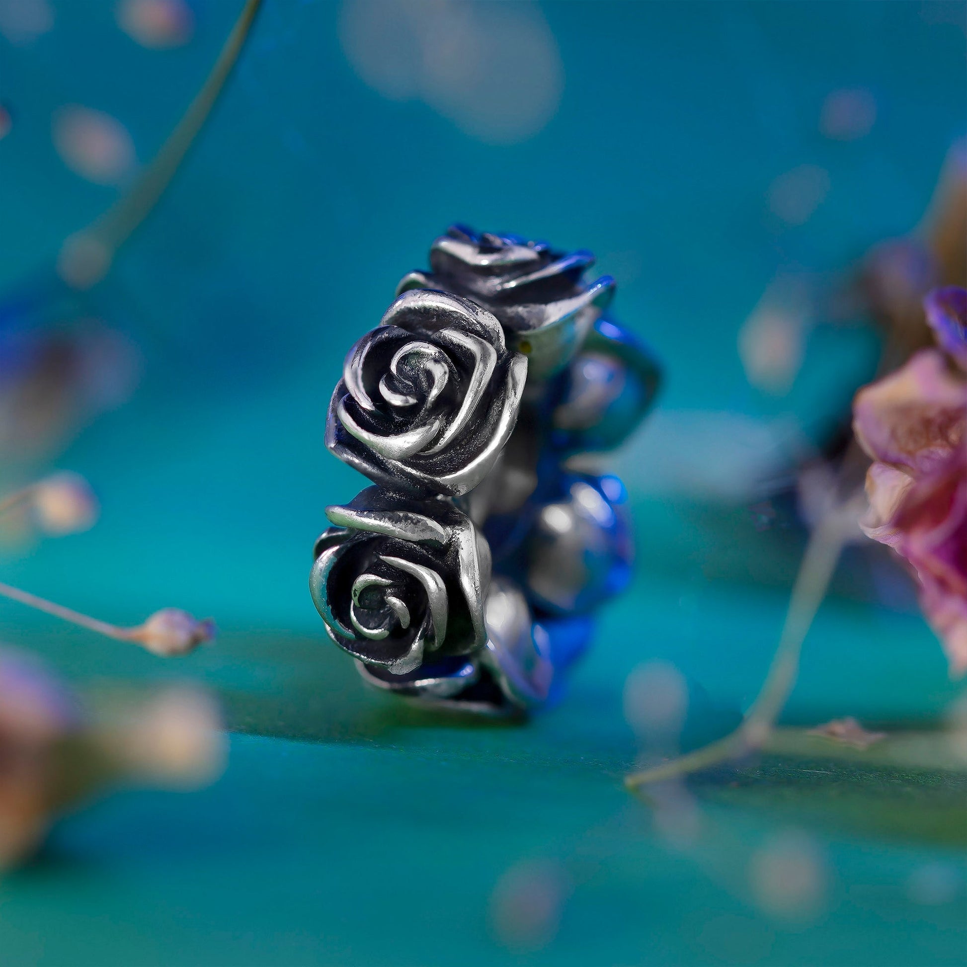 Silver Elfbeads Roses V2 Spacer by The Alternative Bead 