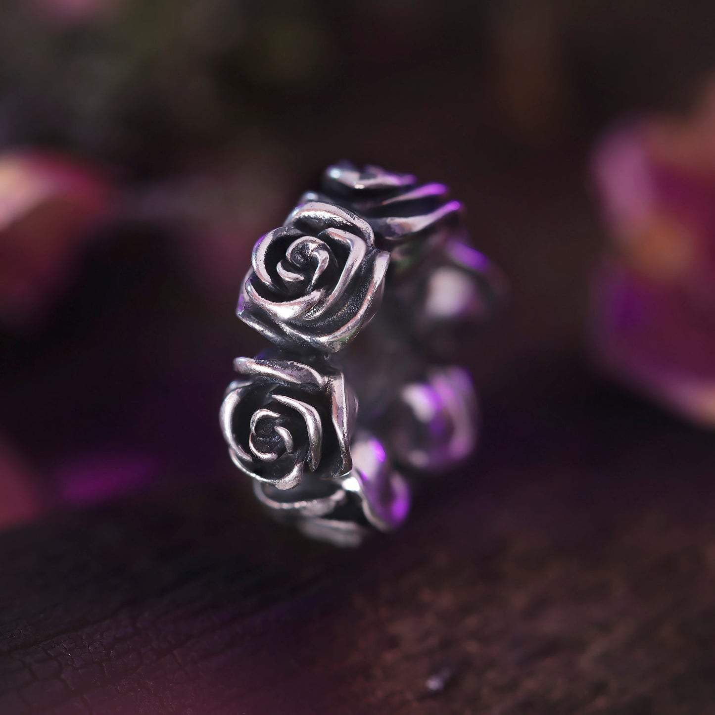 Silver Elfbeads Roses V2 Spacer by The Alternative Bead 