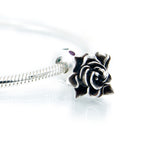 Aurora Charm Fuchsia Flower Charm silver sterling-silver; crystal Dangle by The Alternative Bead. Your official Aurora Charm Retailer from Germany