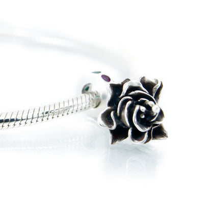 The Alternative Bead: Aurora Charm - Fuchsia Flower Charm Sterling Silver Charm Picture 4