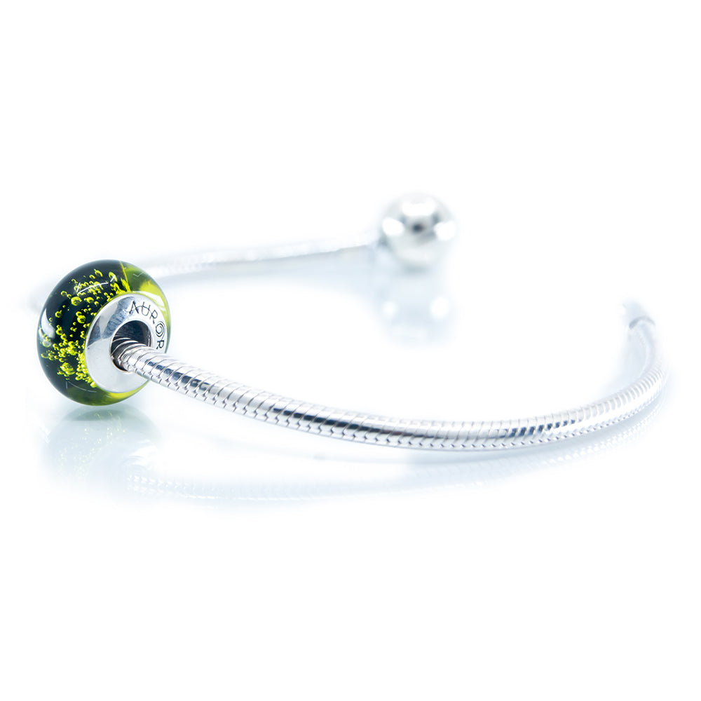 The Alternative Bead: Aurora Charm - Dew of the Deep Woods Murano Glass Bead Sterling Silver Charm Picture 3