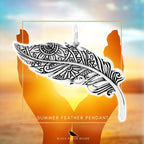 Black Raven Beads Summer Feather Pendant silver sterling-silver Dangle by The Alternative Bead. Your official Black Raven Beads Retailer from Germany