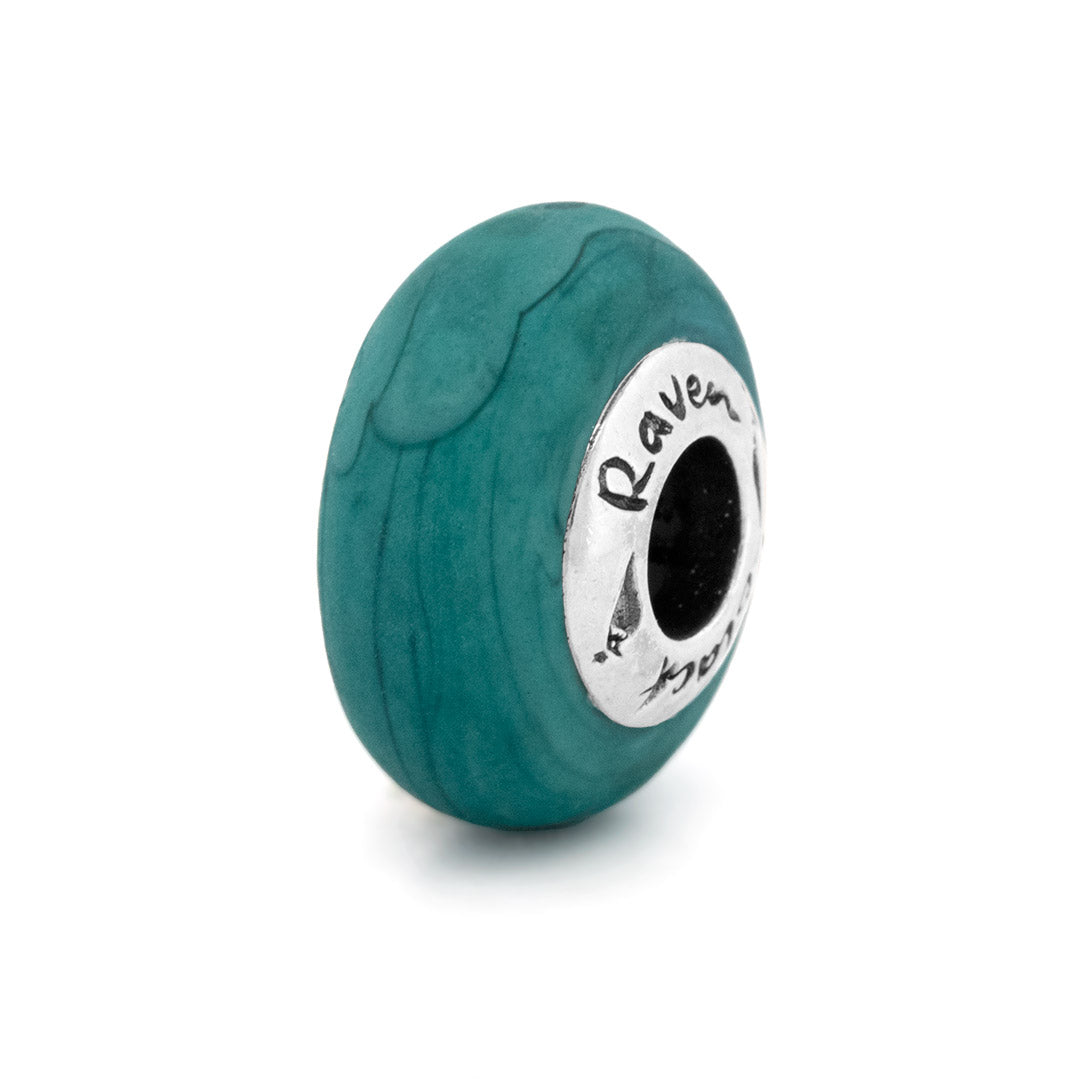 Black Raven Beads Patina green glass Charm by The Alternative Bead. Your official Black Raven Beads Retailer from Germany