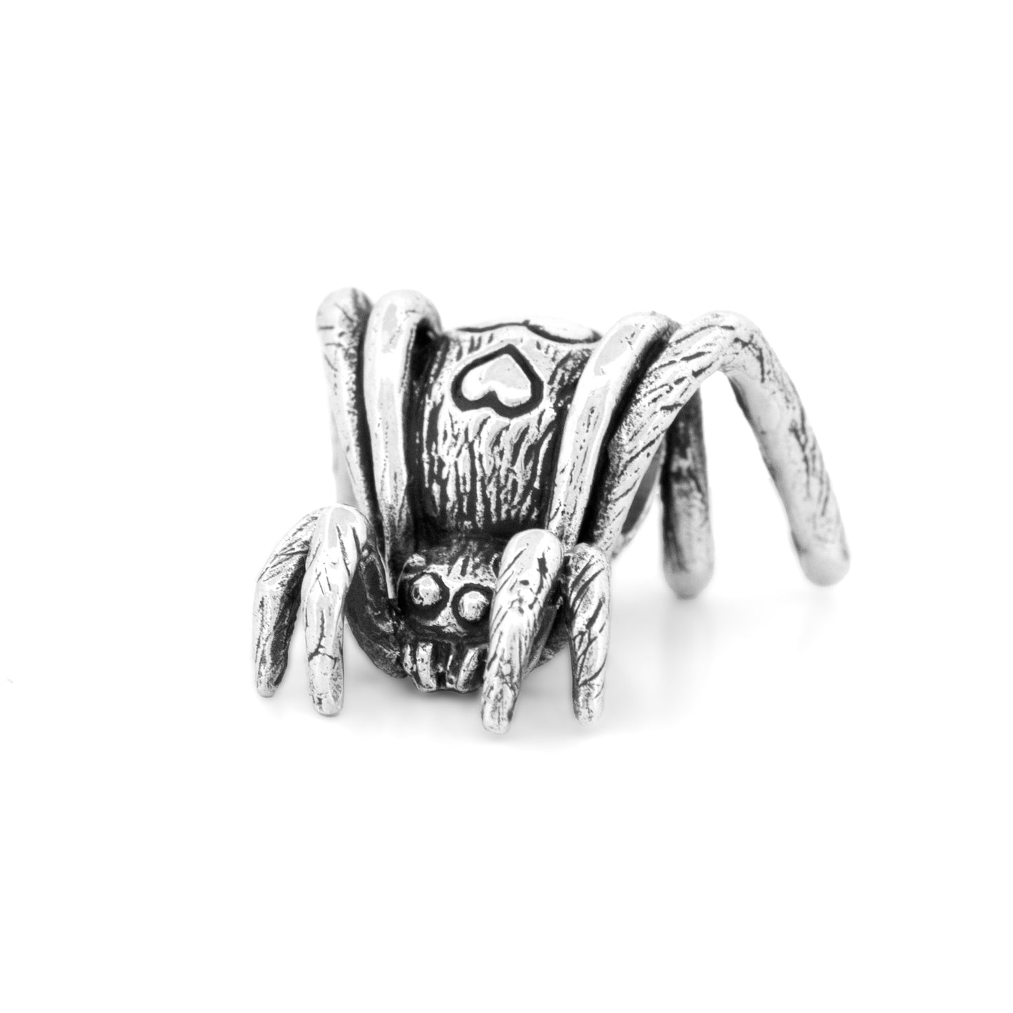 Silver Black Raven Beads Black Widow Sterling Silver Charm by The Alternative Bead 