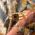 Black Raven Beads Maasai Beaded Bracelet silver and multicolor fabric Bracelet by The Alternative Bead. Your official Black Raven Beads Retailer from Germany