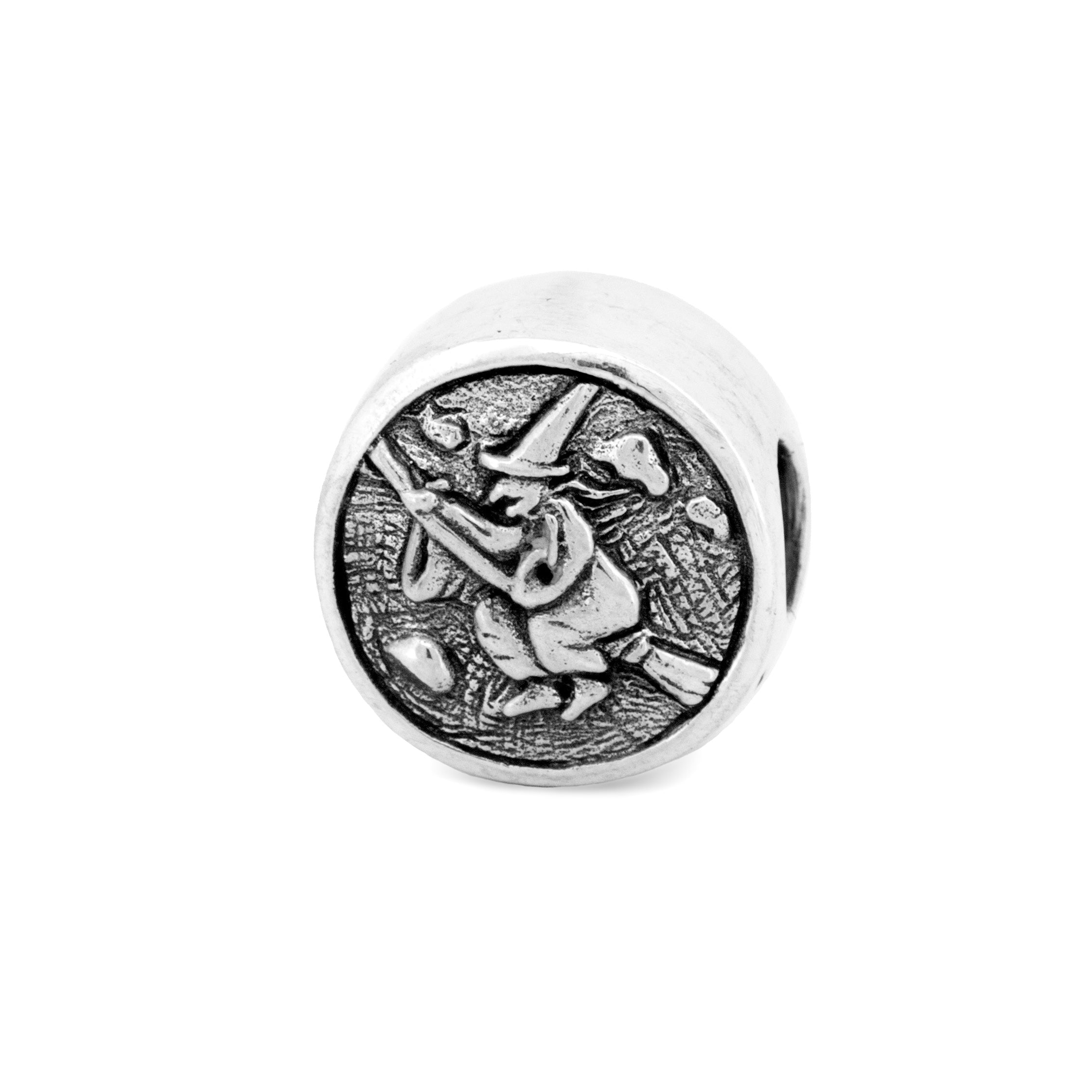 Black Raven Beads Flying Witch silver sterling-silver Charm by The Alternative Bead. Your official Black Raven Beads Retailer from Germany