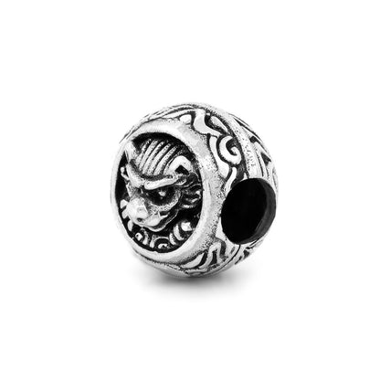 Silver Black Raven Beads Gargoyle China Sterling Silver Charm by The Alternative Bead 