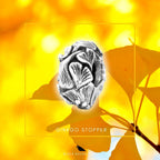 Black Raven Beads Ginkgo Stopper silver sterling-silver Stopper by The Alternative Bead. Your official Black Raven Beads Retailer from Germany
