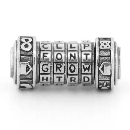 Silver Black Raven Beads Cryptex Sterling Silver Charm by The Alternative Bead 