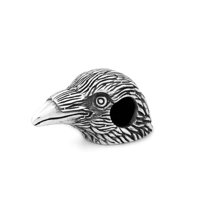 Silver Black Raven Beads Raven Sterling Silver Charm by The Alternative Bead 