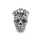 Black Raven Beads Frida Skull silver sterling-silver Charm by The Alternative Bead. Your official Black Raven Beads Retailer from Germany