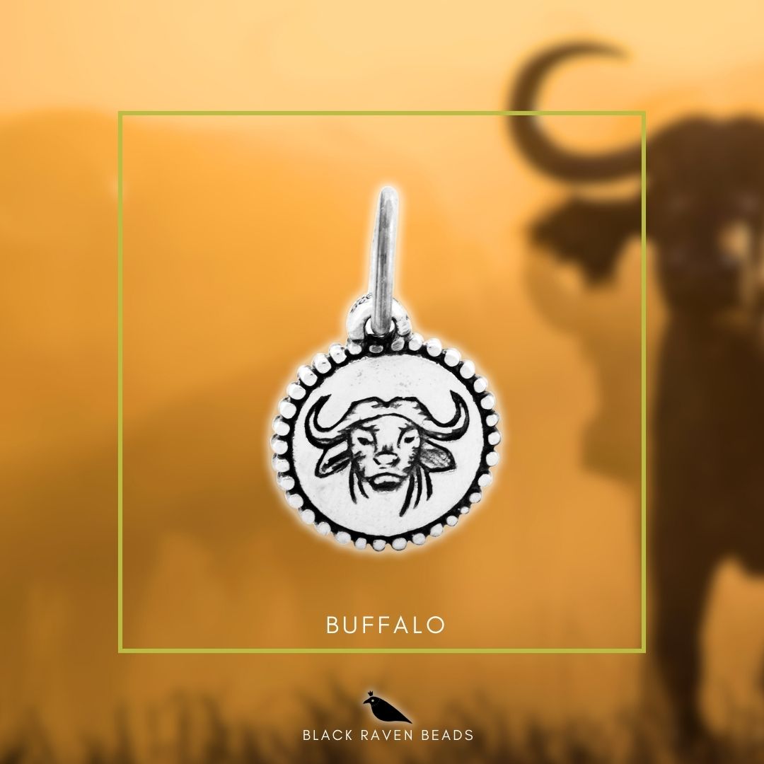 Black Raven Beads Buffalo silver sterling-silver Dangle by The Alternative Bead. Your official Black Raven Beads Retailer from Germany
