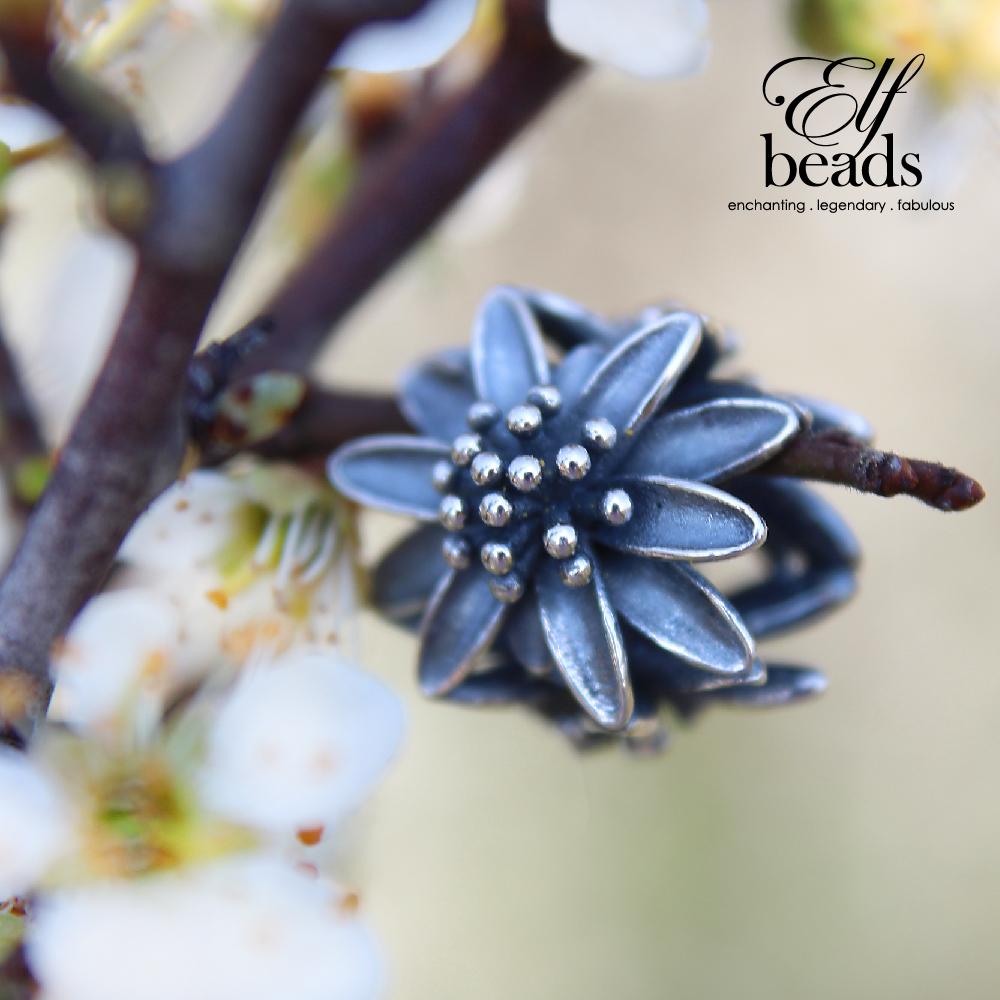 Elfbeads Mountain Flower silver sterling-silver Bead by The Alternative Bead. Your official Elfbeads Retailer from Germany