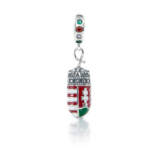 The Alternative Bead: Aurora Charm - Hungarian Coat of Arms Dangle Sterling Silver Charm Picture 1