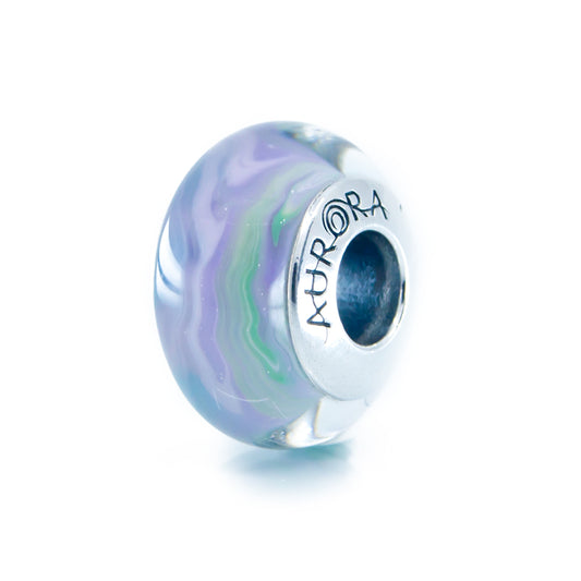 The Alternative Bead: Aurora Charm - Lights of Dawn Murano Glass Bead Sterling Silver Charm Picture 1