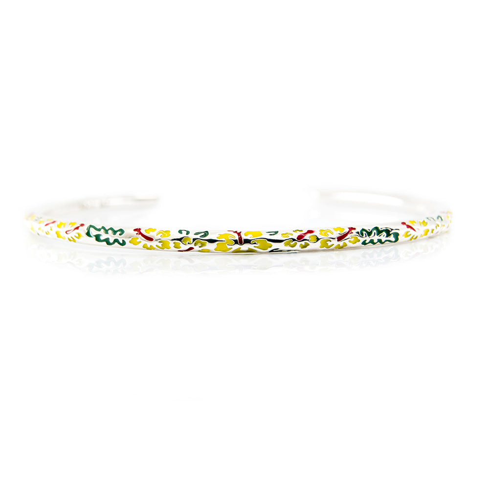 The Alternative Bead: Aurora Charm - Enamel Hawaiian Bangle Bracelet – Limited Edition Sterling Silver Charm Picture 1