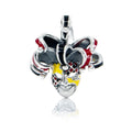 Aurora Charm Leonardo Venetian Mask silver; red; yellow; black sterling-silver; enamel Dangle by The Alternative Bead. Your official Aurora Charm Retailer from Germany