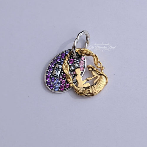 Disney x Pandora Rapunzel & Fynn Double Dangle Charm silver; gold; multicolor sterling-silver; gold-plated Dangle by The Alternative Bead. Your Jewelry Retailer from Germany