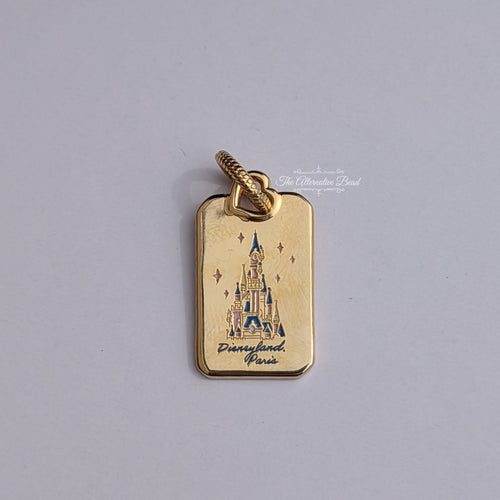 Disney x Pandora Castle Gravable Dangle Charm gold; multicolor sterling-silver; gold-plated Dangle by The Alternative Bead. Your Jewelry Retailer from Germany