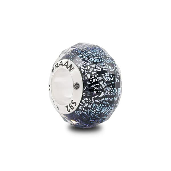 Praan Silver Auroras silver and blue glass Bead by The Alternative Bead. Your official Praan Retailer from Germany