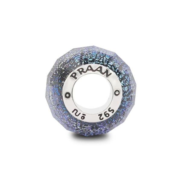 Praan Silver Auroras silver and blue glass Bead by The Alternative Bead. Your official Praan Retailer from Germany