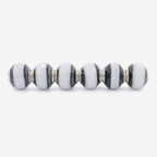 Praan Black & White Striped Agate Charm silver sterling-silver Bead by The Alternative Bead. Your official Praan Retailer from Germany