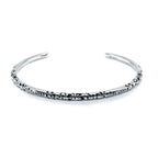 Aurora Charm Hawaiian Summer Bangle Bracelet silver; black sterling-silver; enamel Bangle by The Alternative Bead. Your official Aurora Charm Retailer from Germany