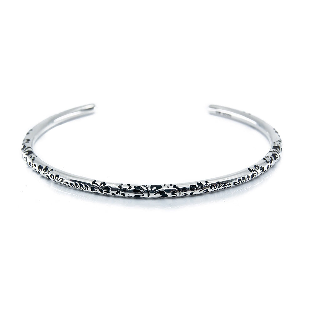 Aurora Charm Hawaiian Summer Bangle Bracelet silver; black sterling-silver; enamel Bangle by The Alternative Bead. Your official Aurora Charm Retailer from Germany