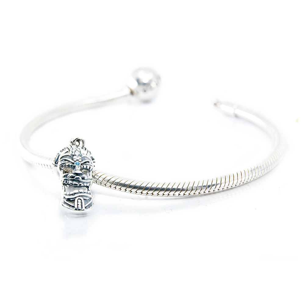 Aurora Charm Tiki Mask Dangle Charm silver sterling-silver Dangle by The Alternative Bead. Your official Aurora Charm Retailer from Germany