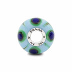 Praan Vintage Peacock Feather multicolor and blue and green and brown glass Bead by The Alternative Bead. Your official Praan Retailer from Germany